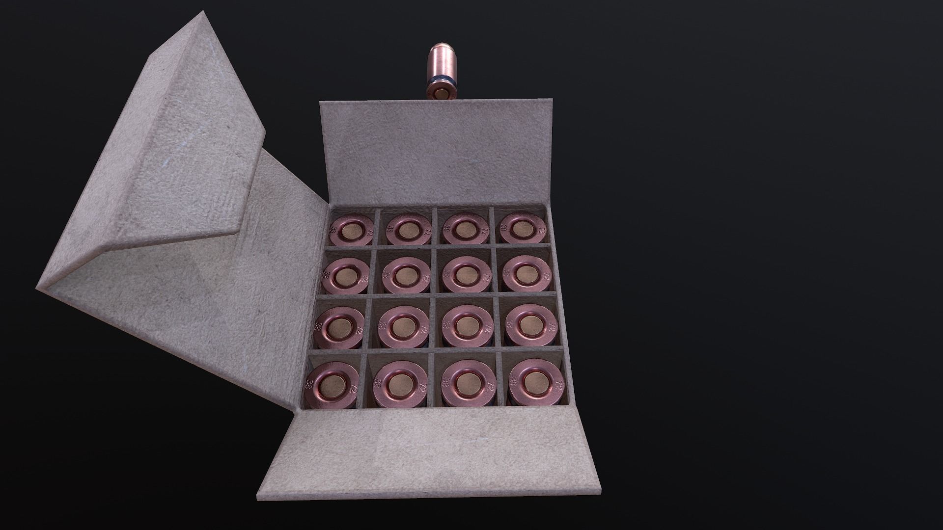 Ammo Box and cartridges Free low-poly 3D model_2