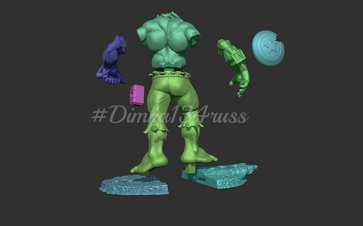 hulk maestro  3D print model_4