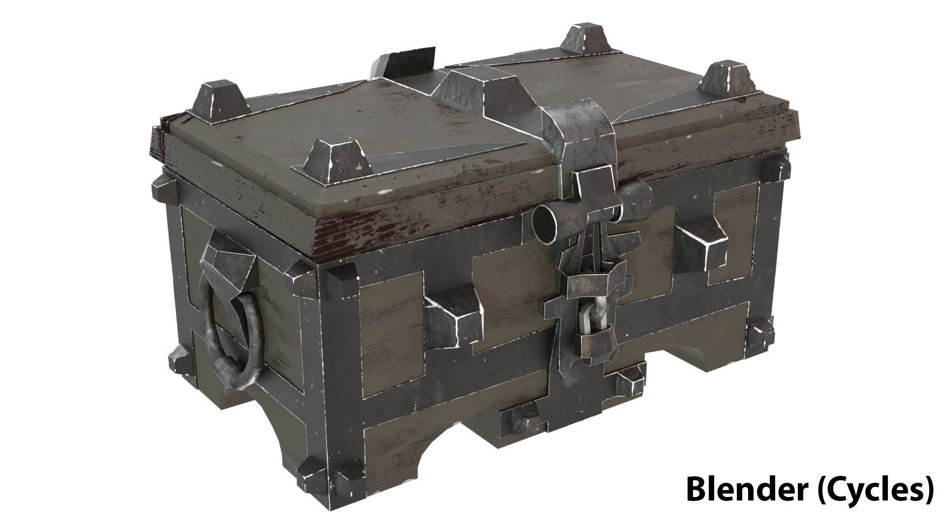 OLD CHESTS KIT Low-poly 3D model_9