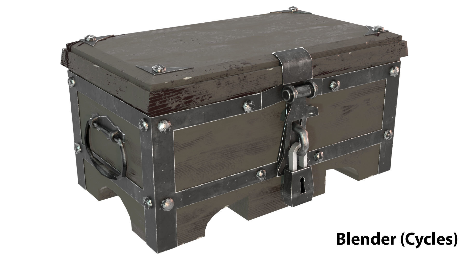 OLD CHESTS KIT Low-poly 3D model_7