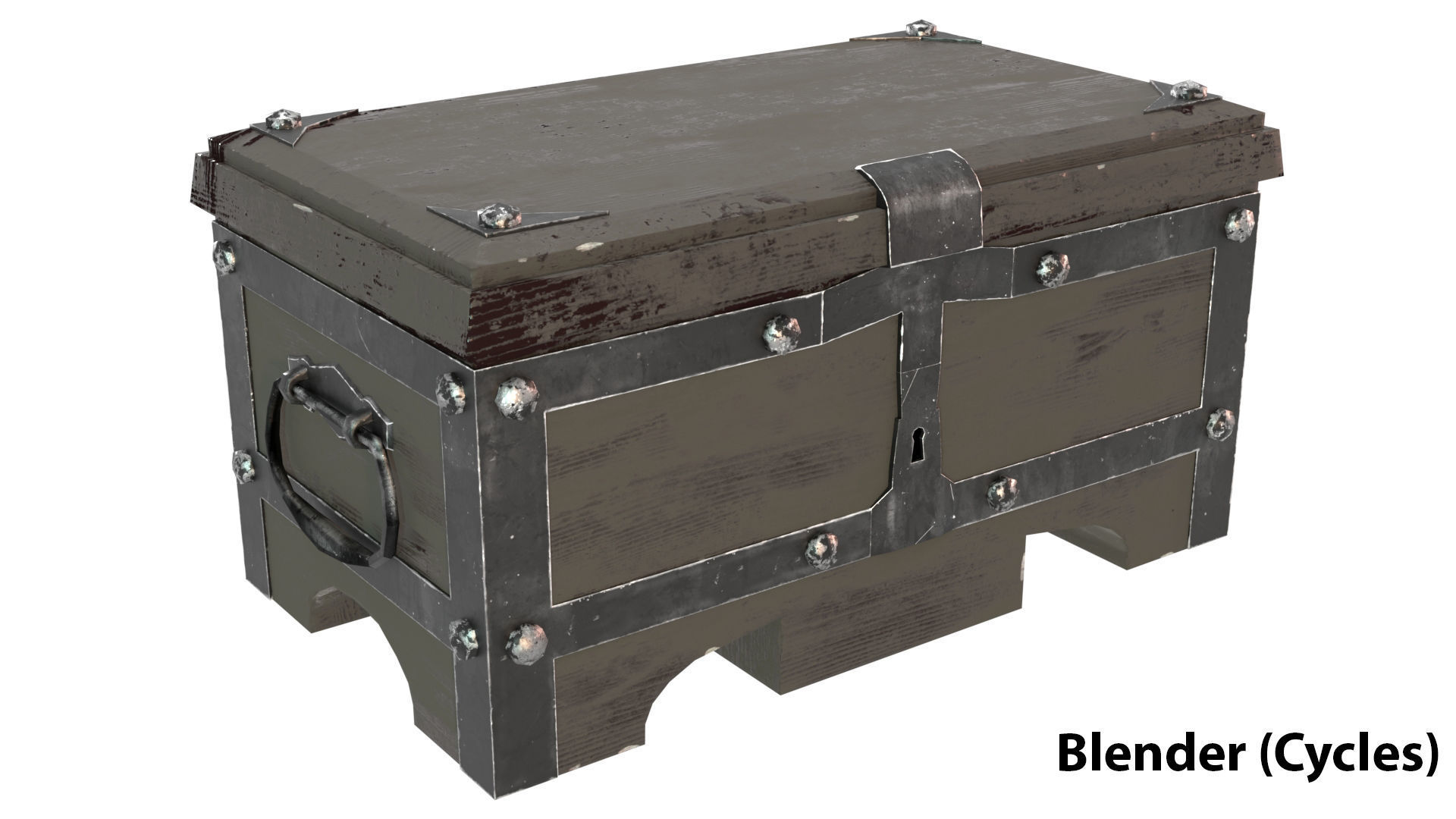 OLD CHESTS KIT Low-poly 3D model_6