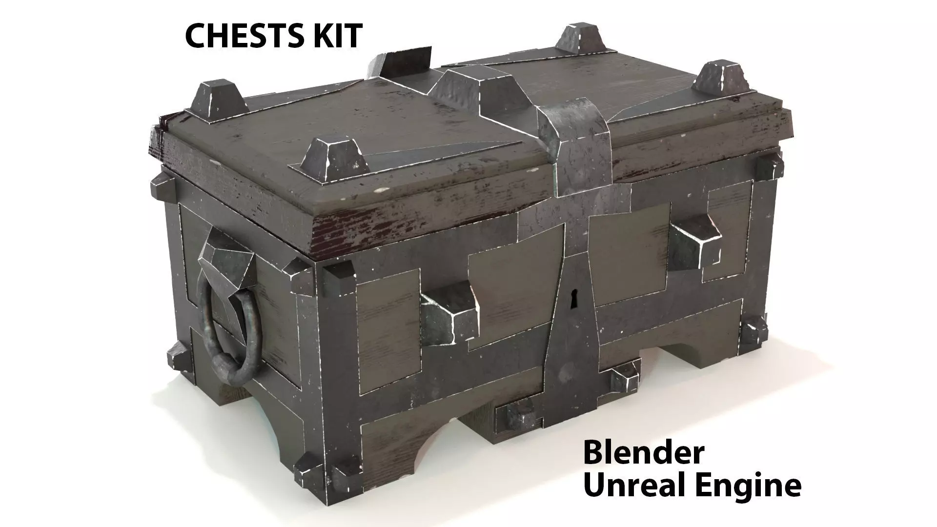 OLD CHESTS KIT Low-poly 3D model_0