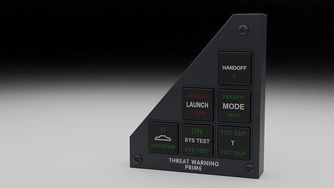 F16 Threat Warning Prime Panel - TWPP 3D model