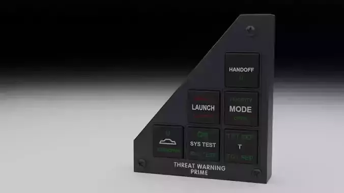 F16 Threat Warning Prime Panel - TWPP 3D model