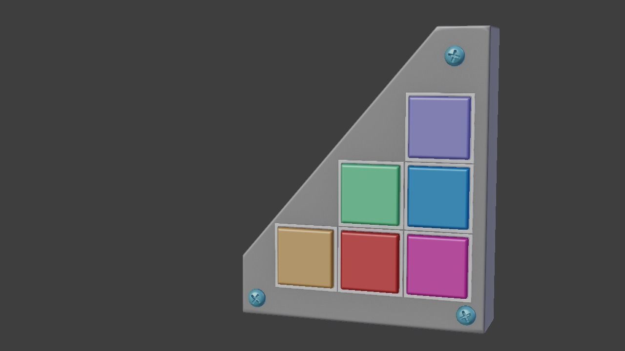 F16 Threat Warning Prime Panel - TWPP 3D model_8