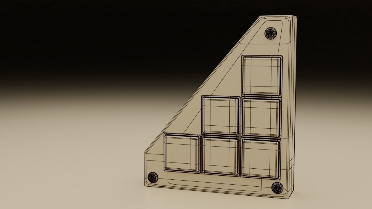 F16 Threat Warning Prime Panel - TWPP 3D model_7