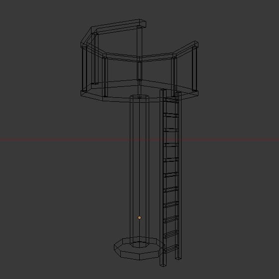 Crows Nest Low-poly 3D model_3