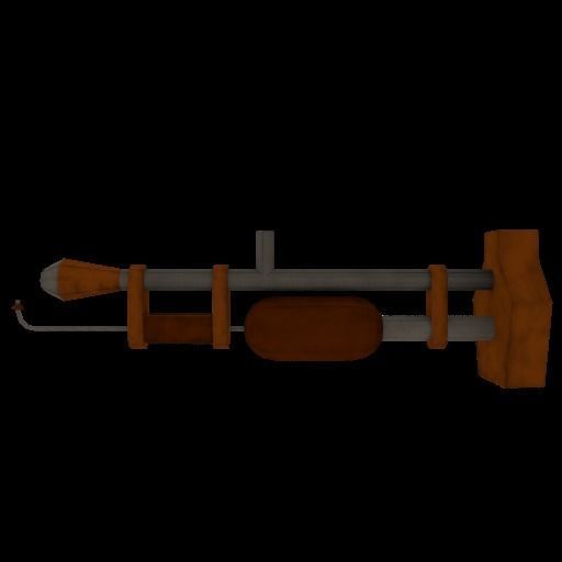 Mounted Flamethrower Low-poly 3D model_2