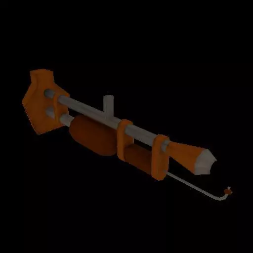 Mounted Flamethrower Low-poly 3D model_0