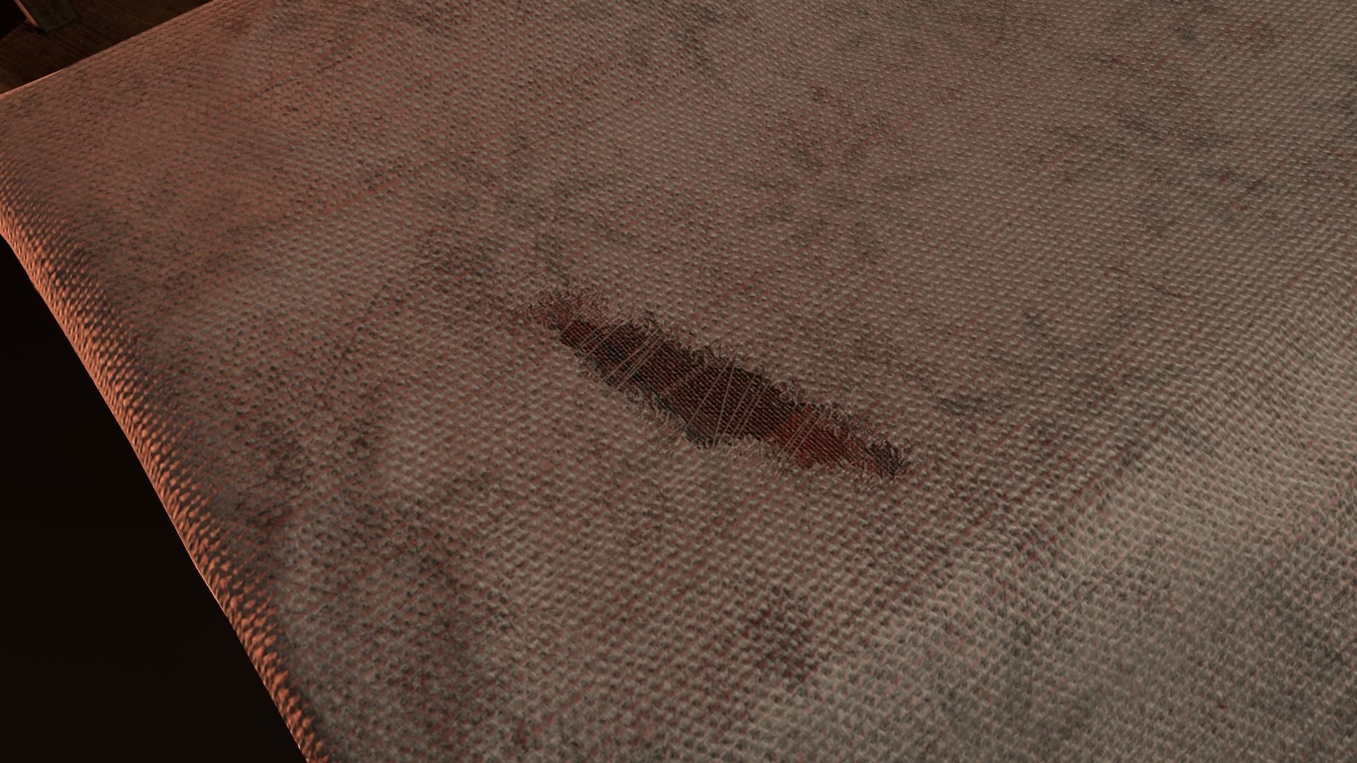 Old Chair Low-poly 3D model_10