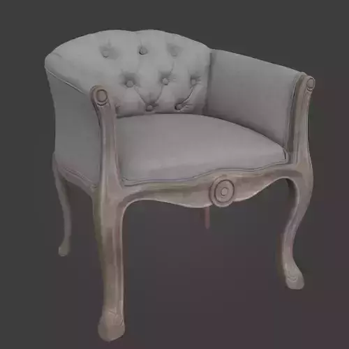 Chair-33 upholstered chair with wooden legs 3D model