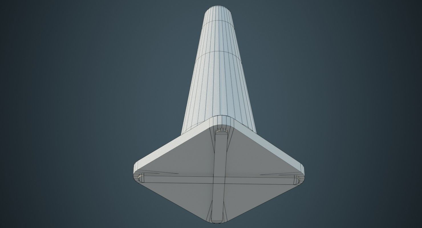 Traffic Cone 5A Low-poly 3D model_6