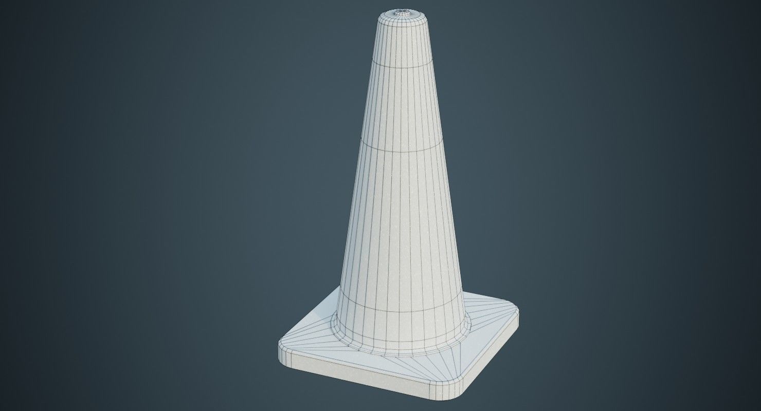 Traffic Cone 5A Low-poly 3D model_5