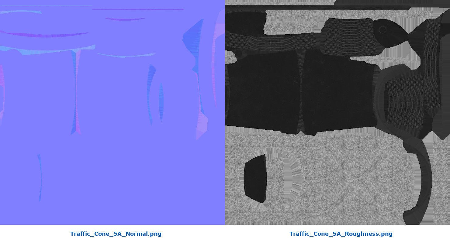 Traffic Cone 5A Low-poly 3D model_9