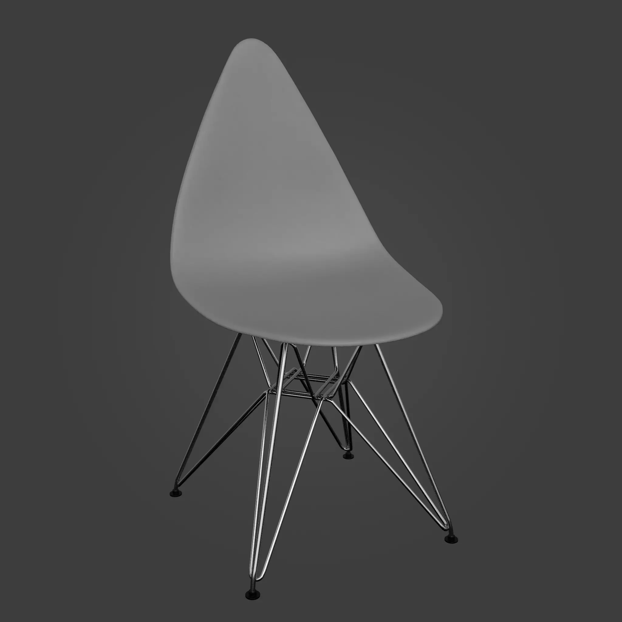Chair-34 eames chair Low-poly 3D model_0