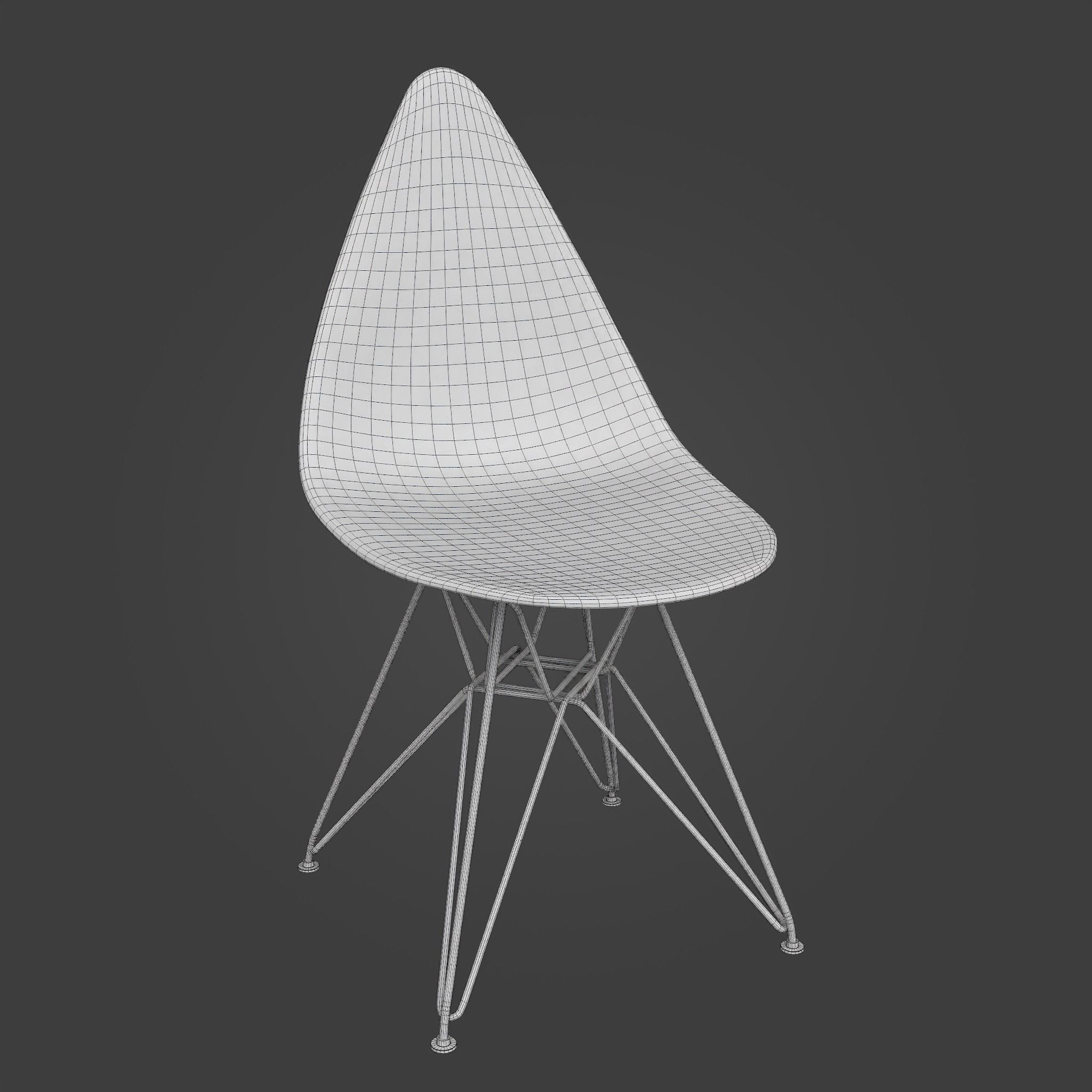 Chair-34 eames chair Low-poly 3D model_2