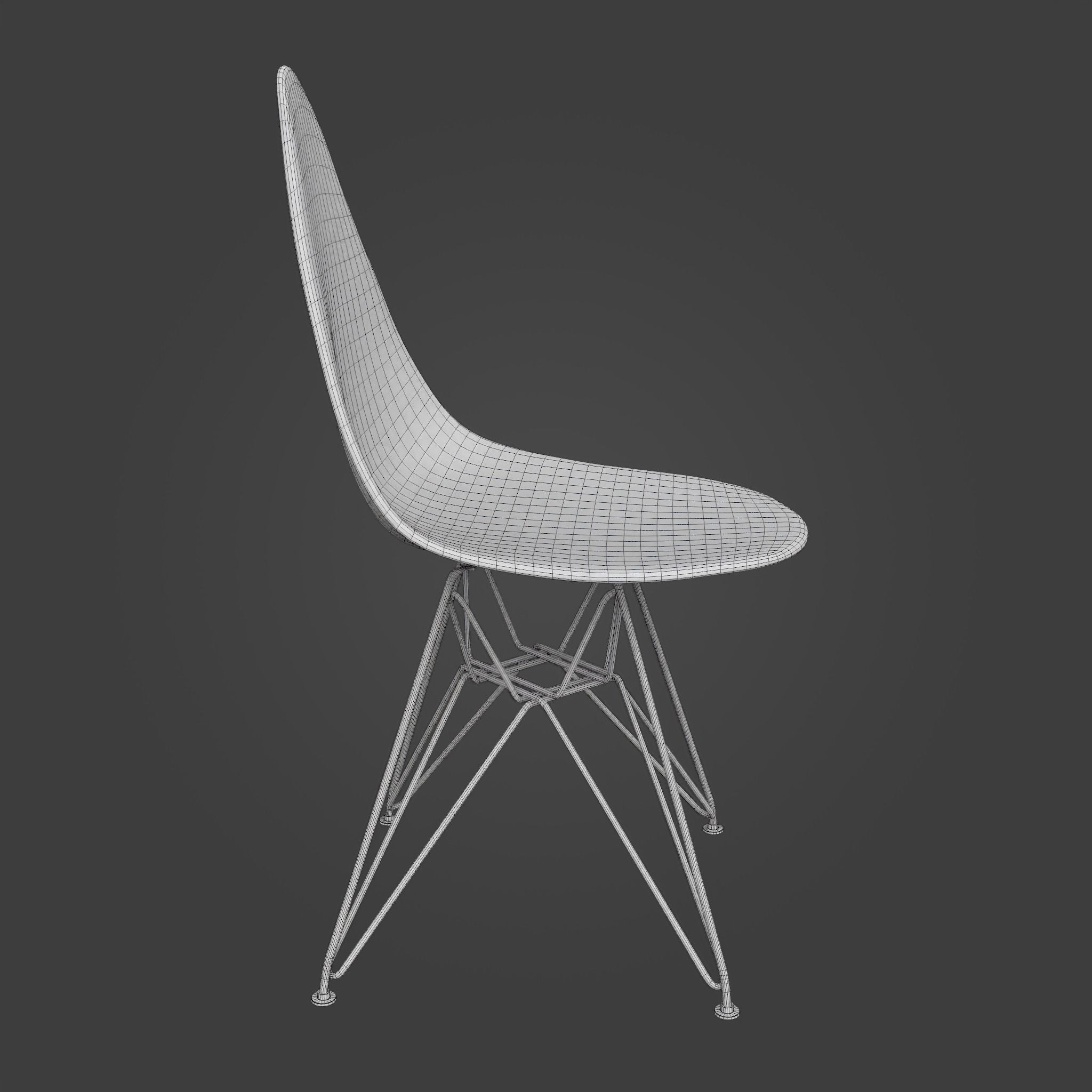 Chair-34 eames chair Low-poly 3D model_4