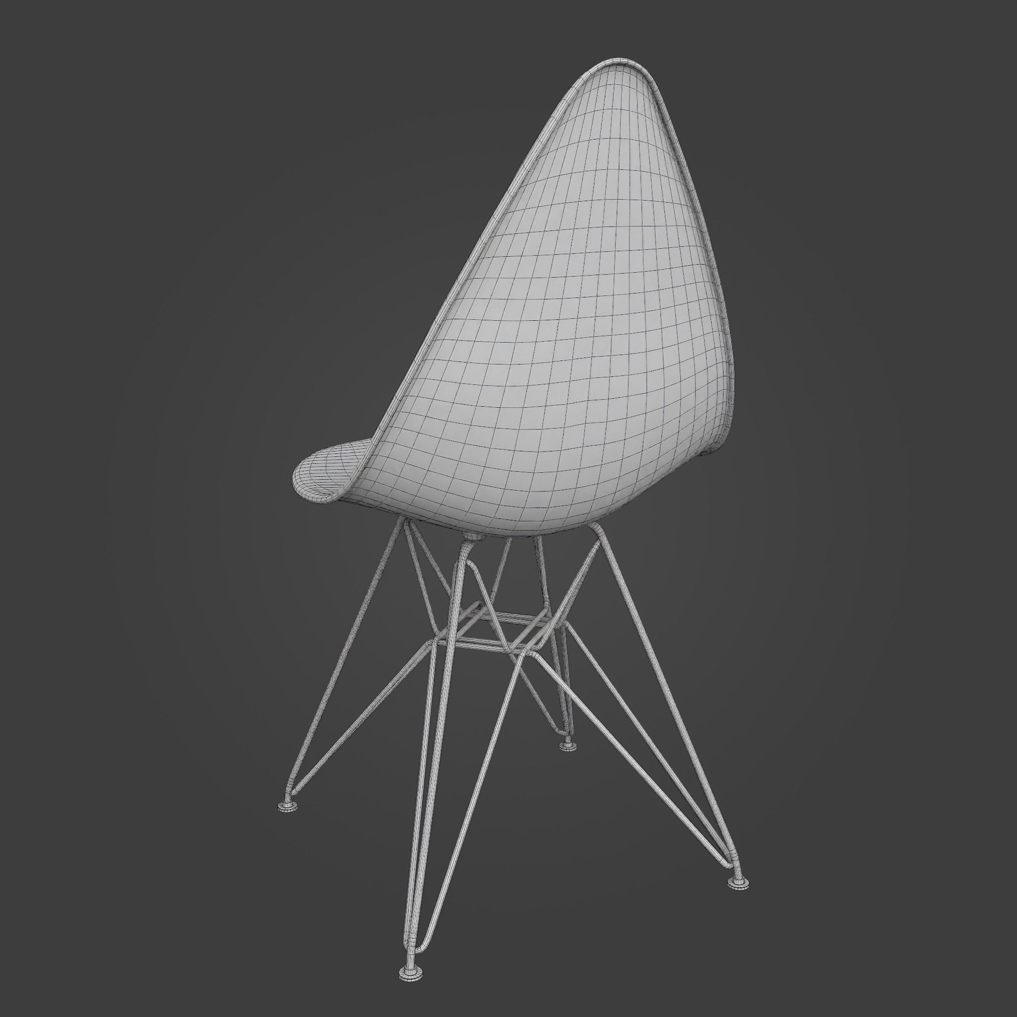 Chair-34 eames chair Low-poly 3D model_7