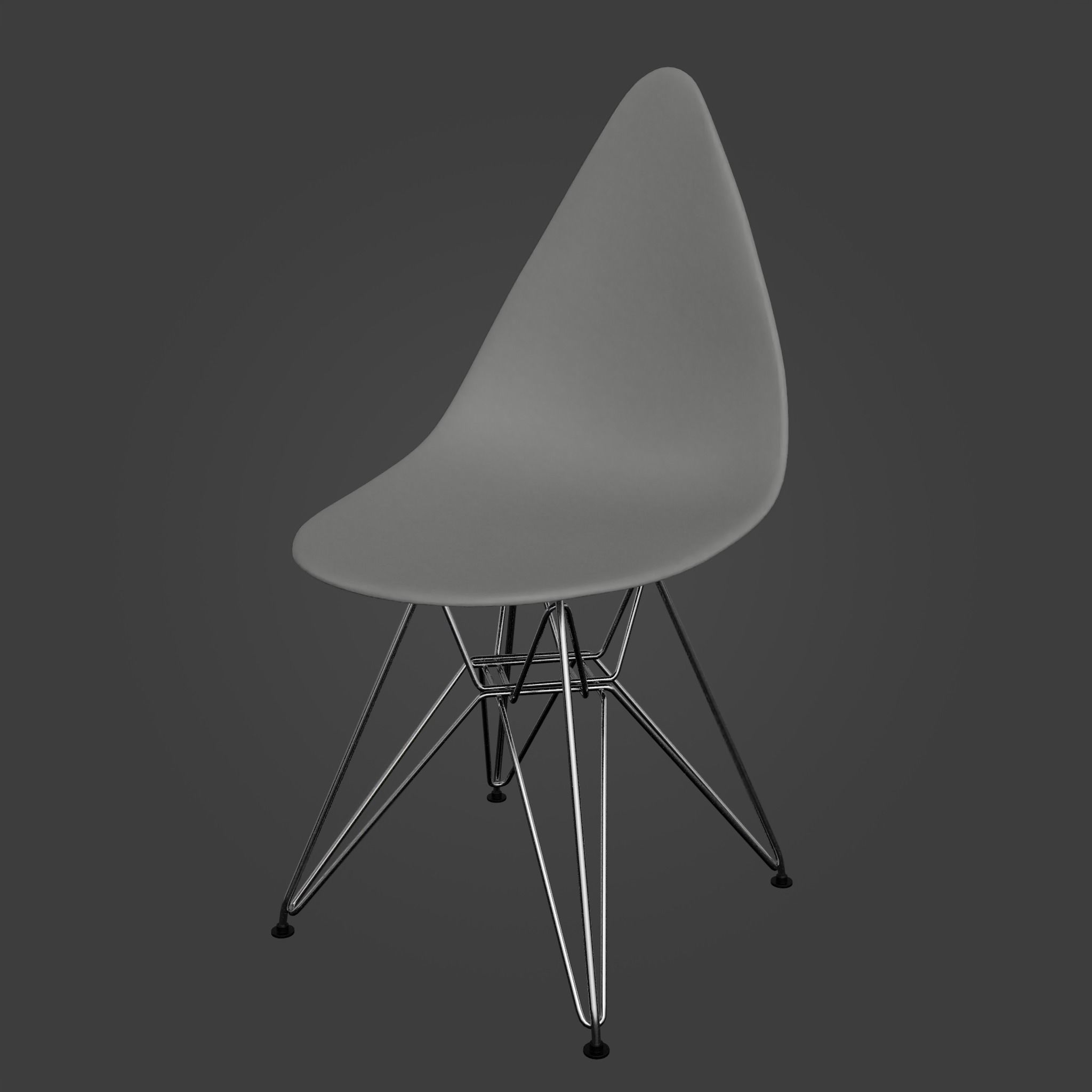 Chair-34 eames chair Low-poly 3D model_9