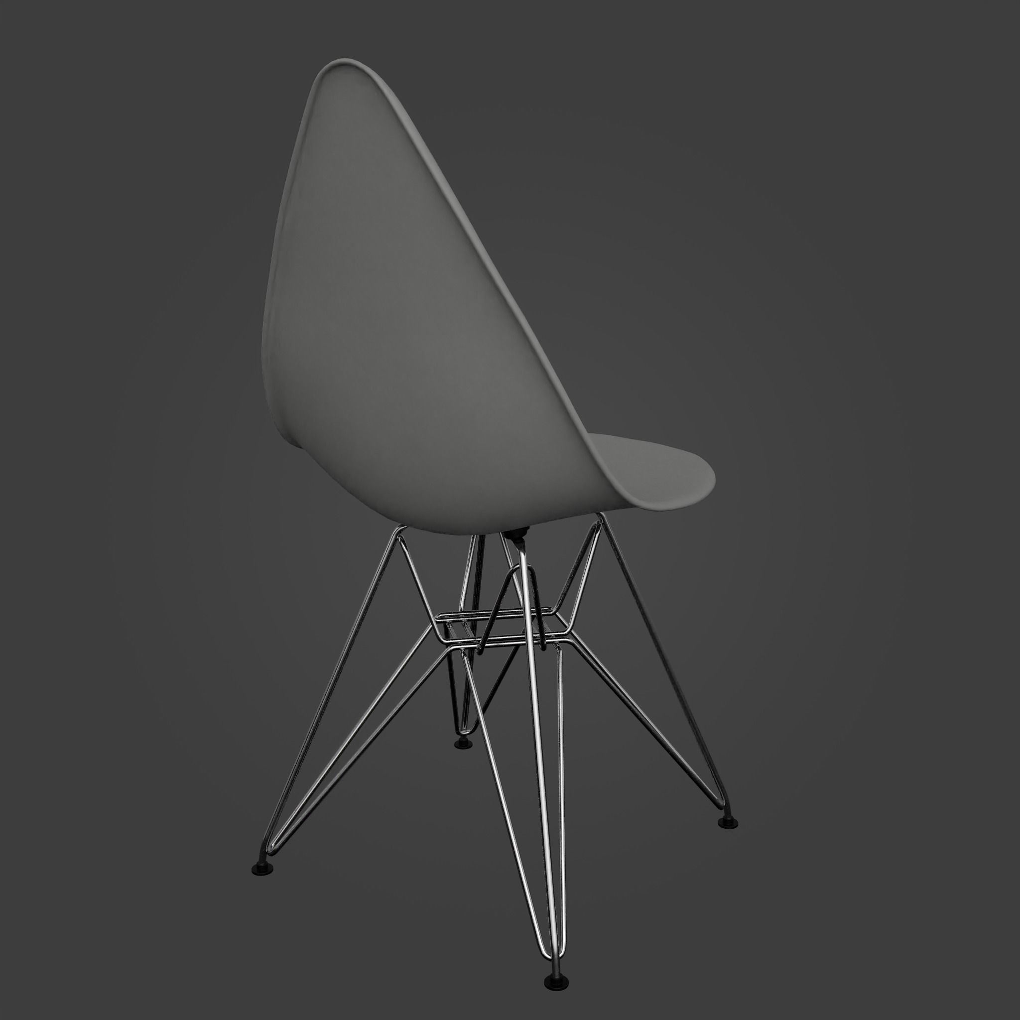 Chair-34 eames chair Low-poly 3D model_5