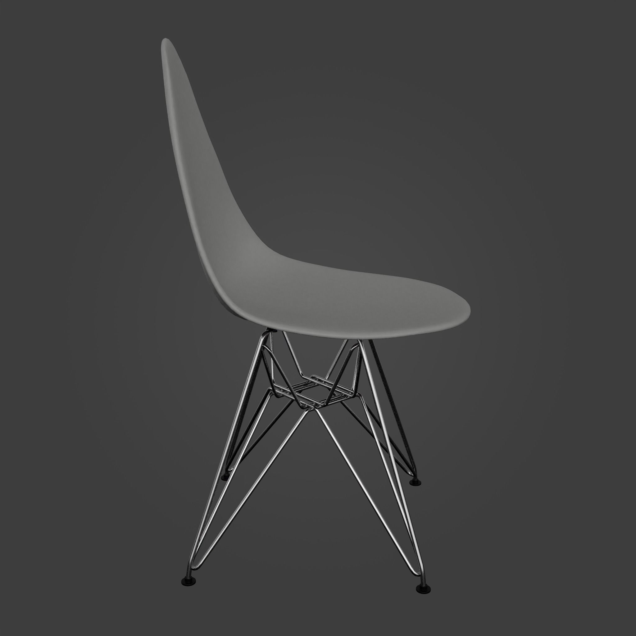 Chair-34 eames chair Low-poly 3D model_3