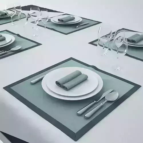 Serving Dinner Table 3D model