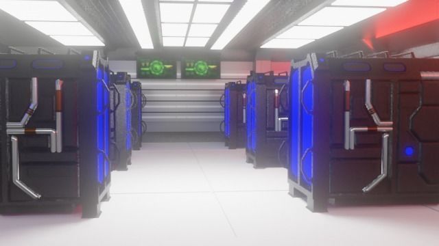 Sci fi Generator Room 3D model_4