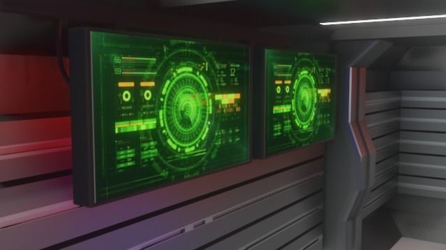 Sci fi Generator Room 3D model_16