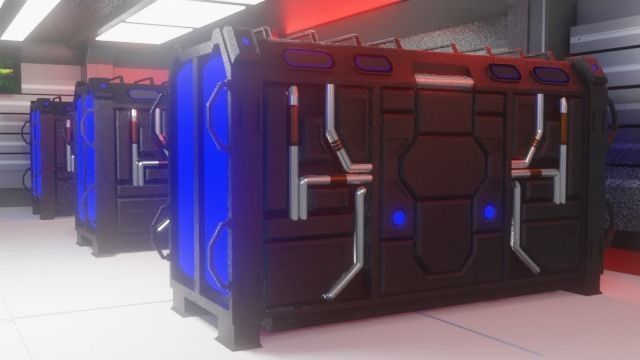 Sci fi Generator Room 3D model_7