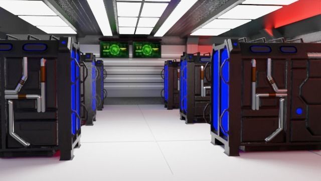 Sci fi Generator Room 3D model_3