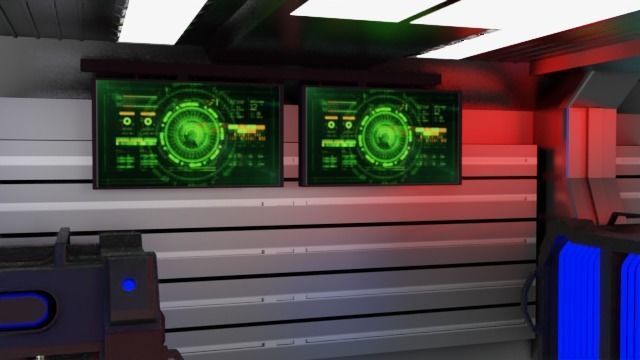 Sci fi Generator Room 3D model_12