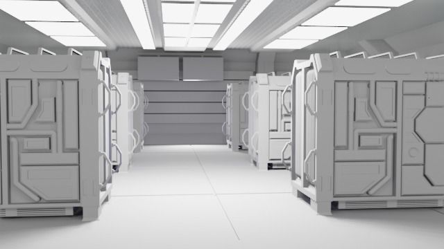 Sci fi Generator Room 3D model_5