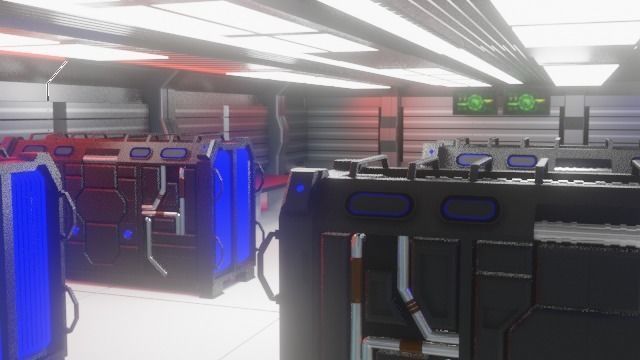 Sci fi Generator Room 3D model_19