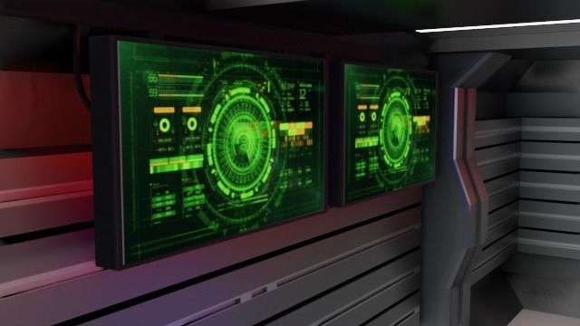 Sci fi Generator Room 3D model_15