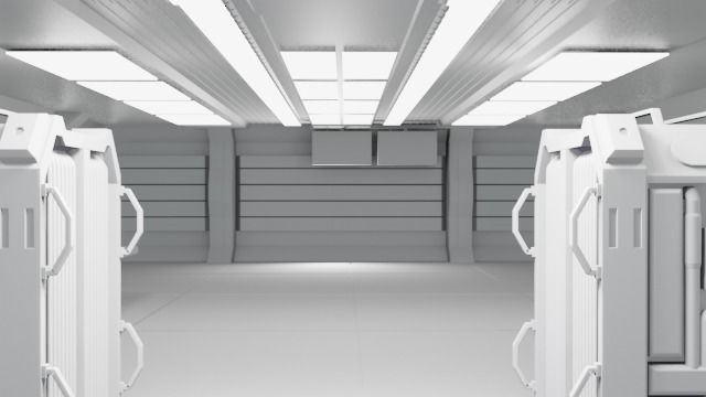 Sci fi Generator Room 3D model_2