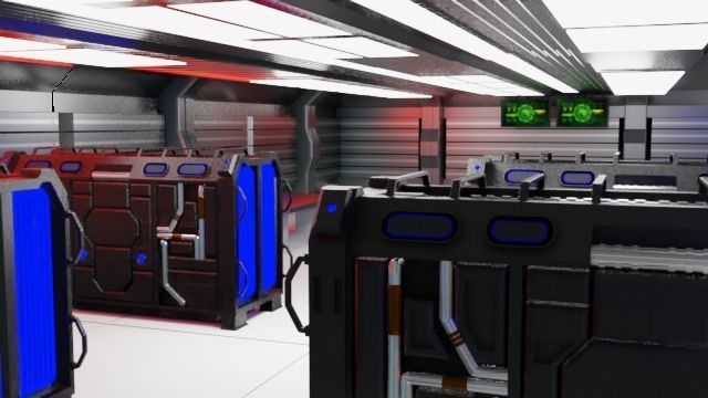 Sci fi Generator Room 3D model_18