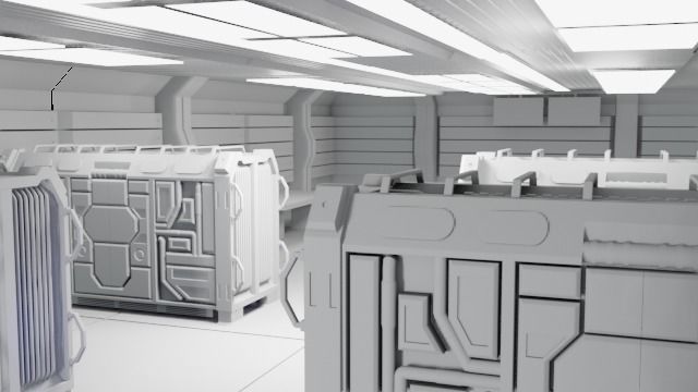 Sci fi Generator Room 3D model_20
