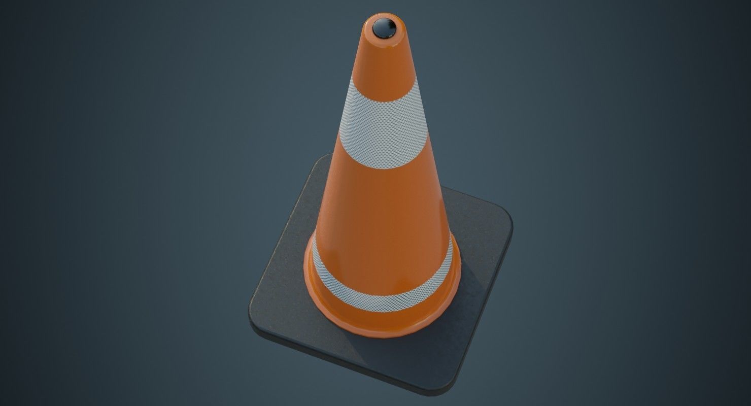 Traffic Cone 6A Low-poly 3D model_2