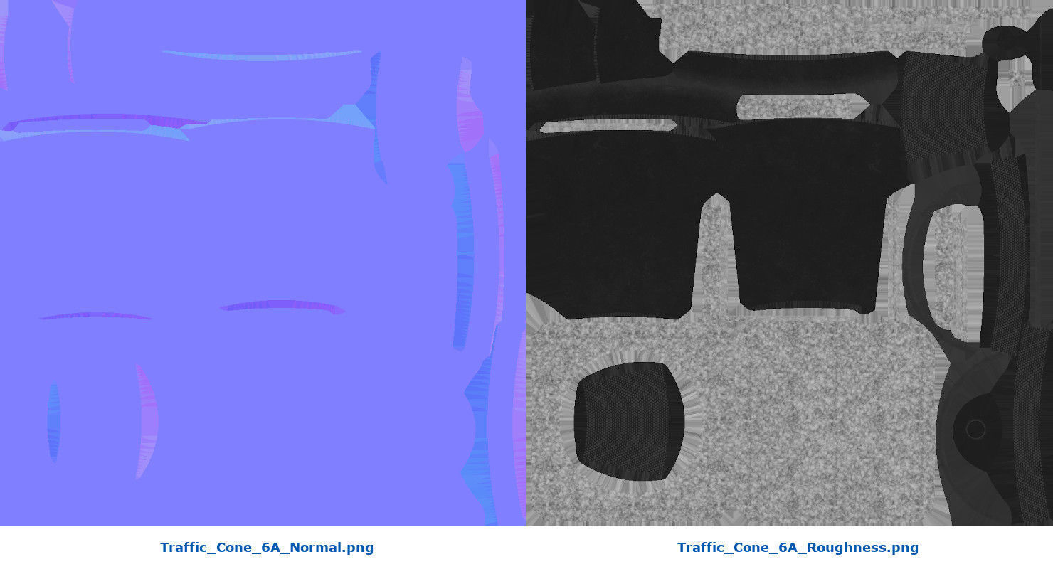 Traffic Cone 6A Low-poly 3D model_9