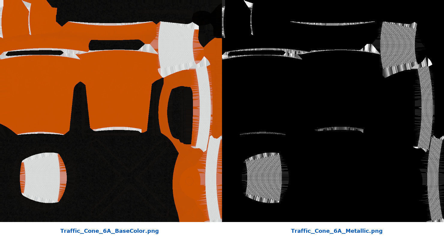 Traffic Cone 6A Low-poly 3D model_8