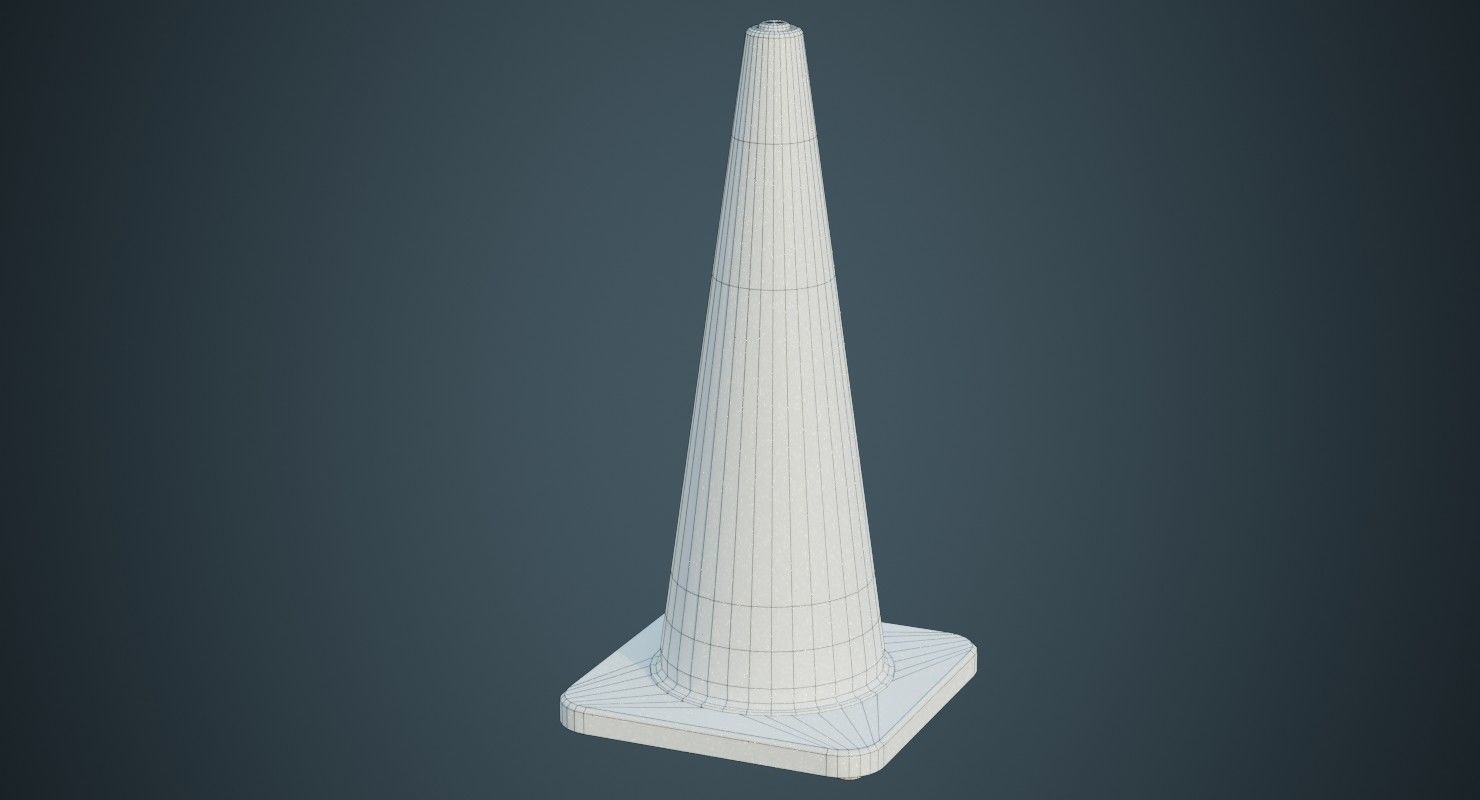 Traffic Cone 6A Low-poly 3D model_5