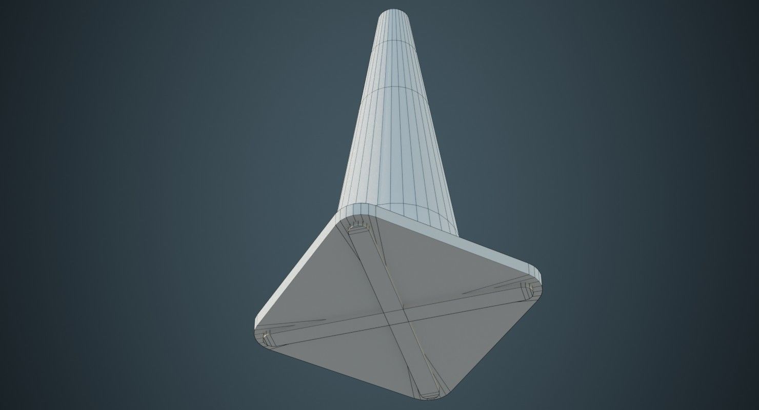 Traffic Cone 6A Low-poly 3D model_6