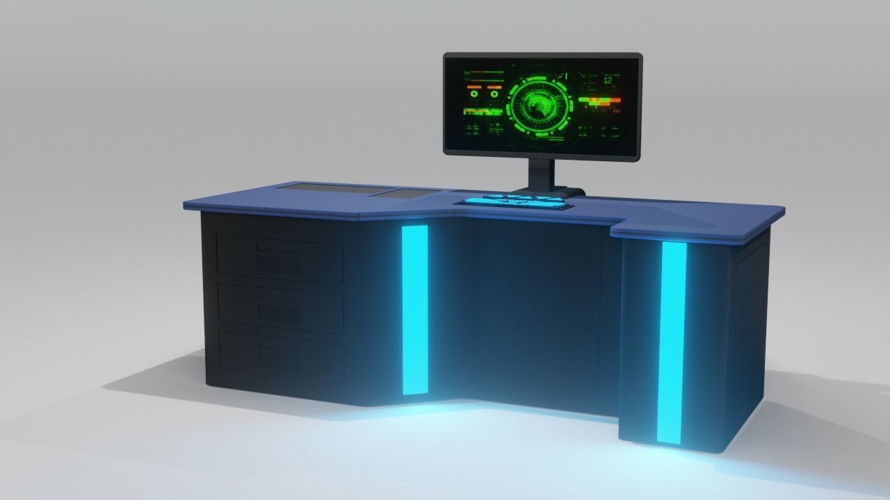 Sci-fi Controller Display 3D model_4