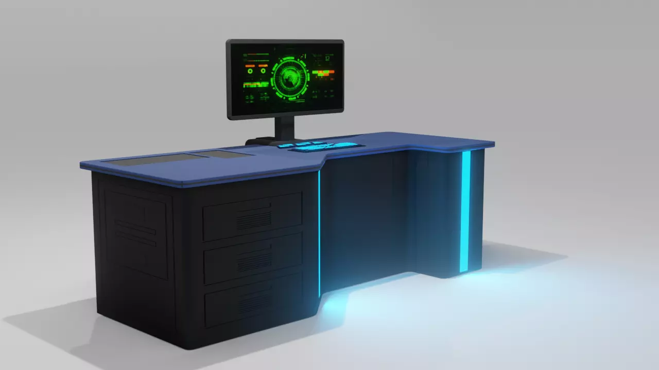 Sci-fi Controller Display 3D model_0