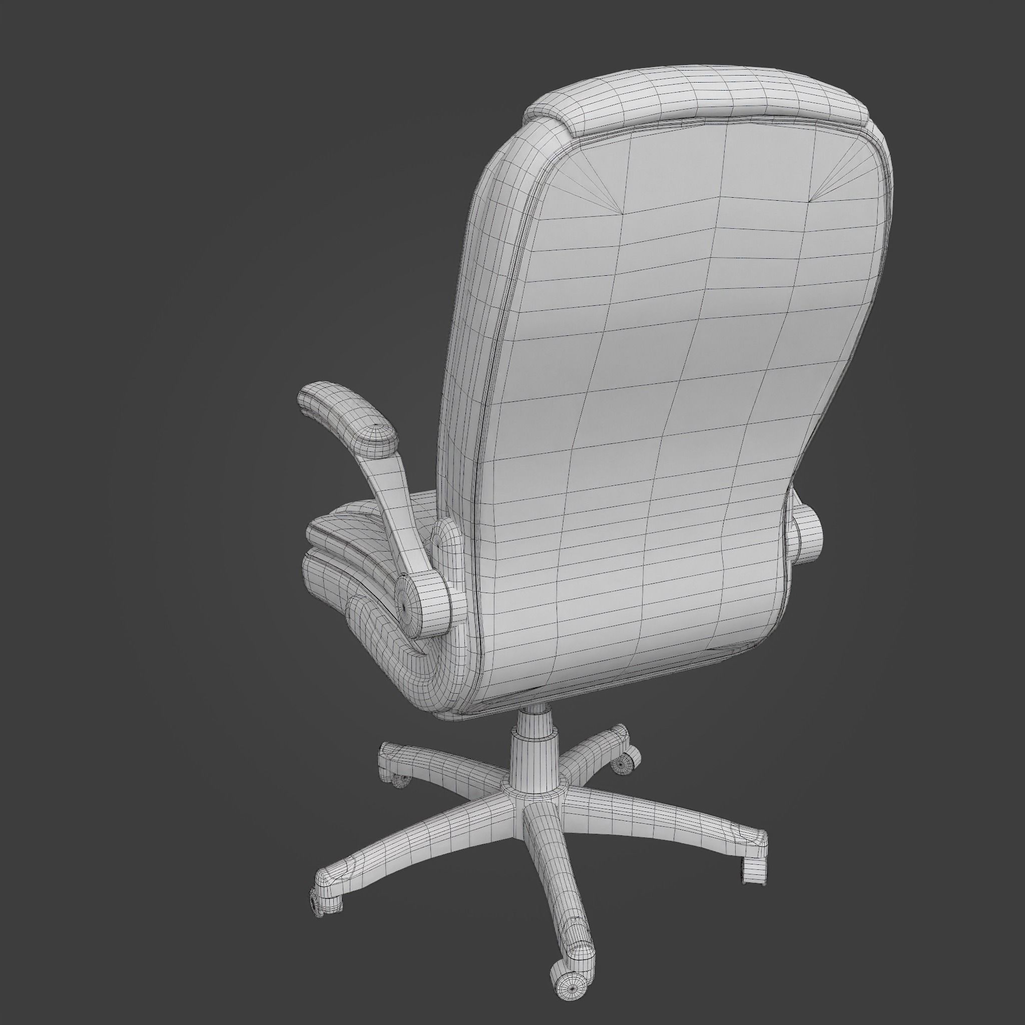 Chair-38 office chair - office chair Low-poly 3D model_7