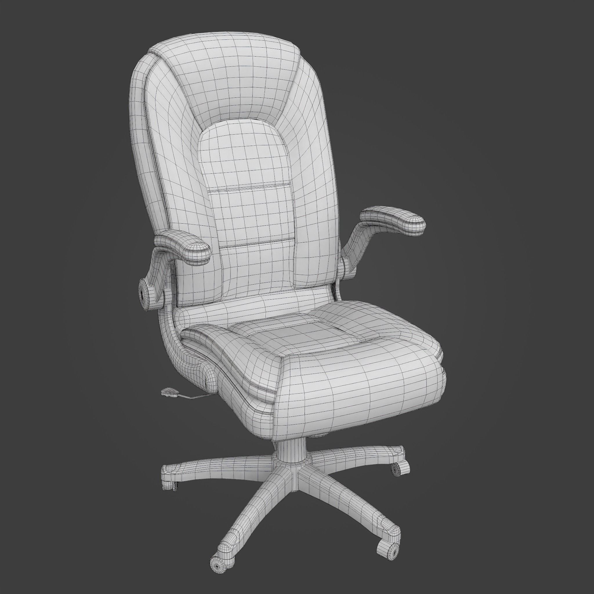 Chair-38 office chair - office chair Low-poly 3D model_2