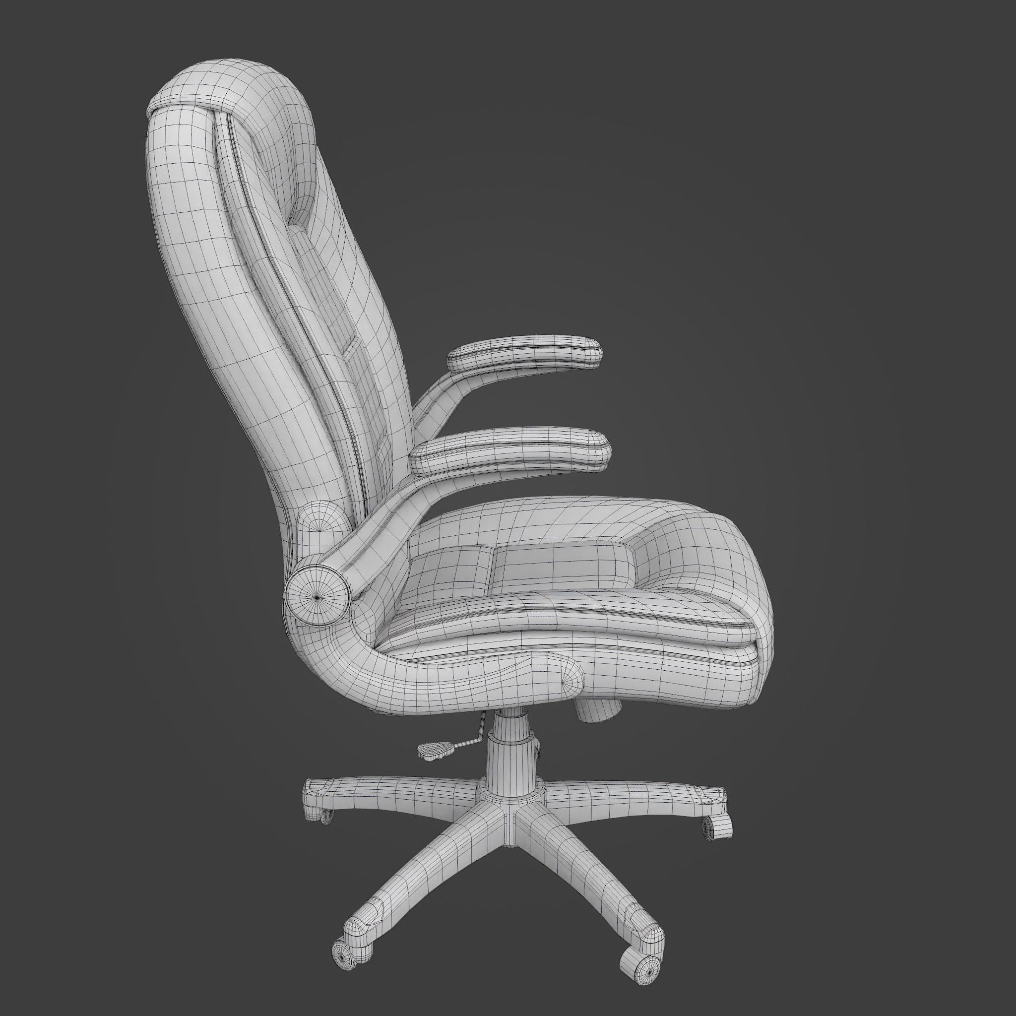 Chair-38 office chair - office chair Low-poly 3D model_4