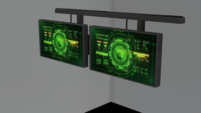 Sci fi Monitors 3D model 3D model