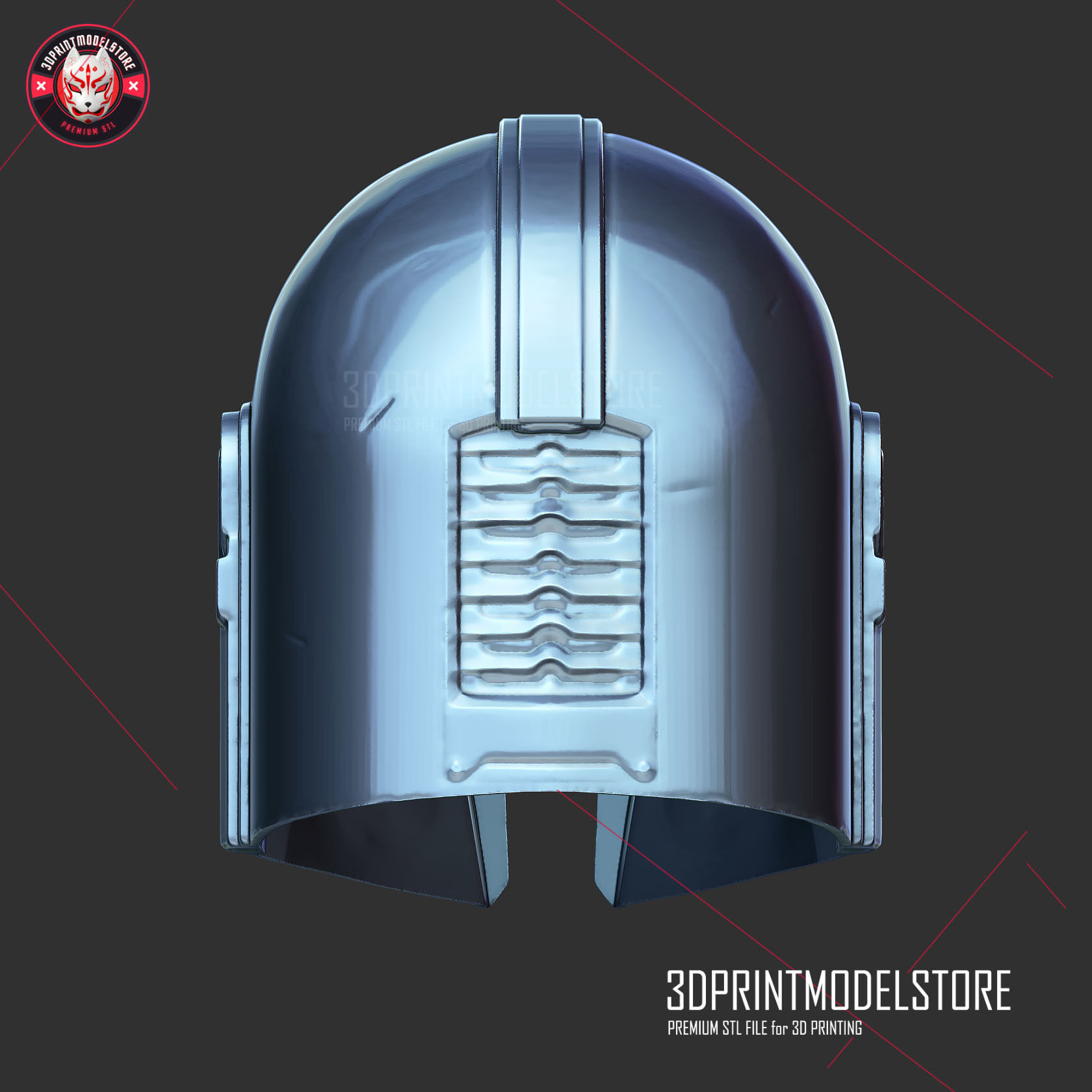 The Mandalorian Star Wars Helmet Cosplay STL File 3D print model_4