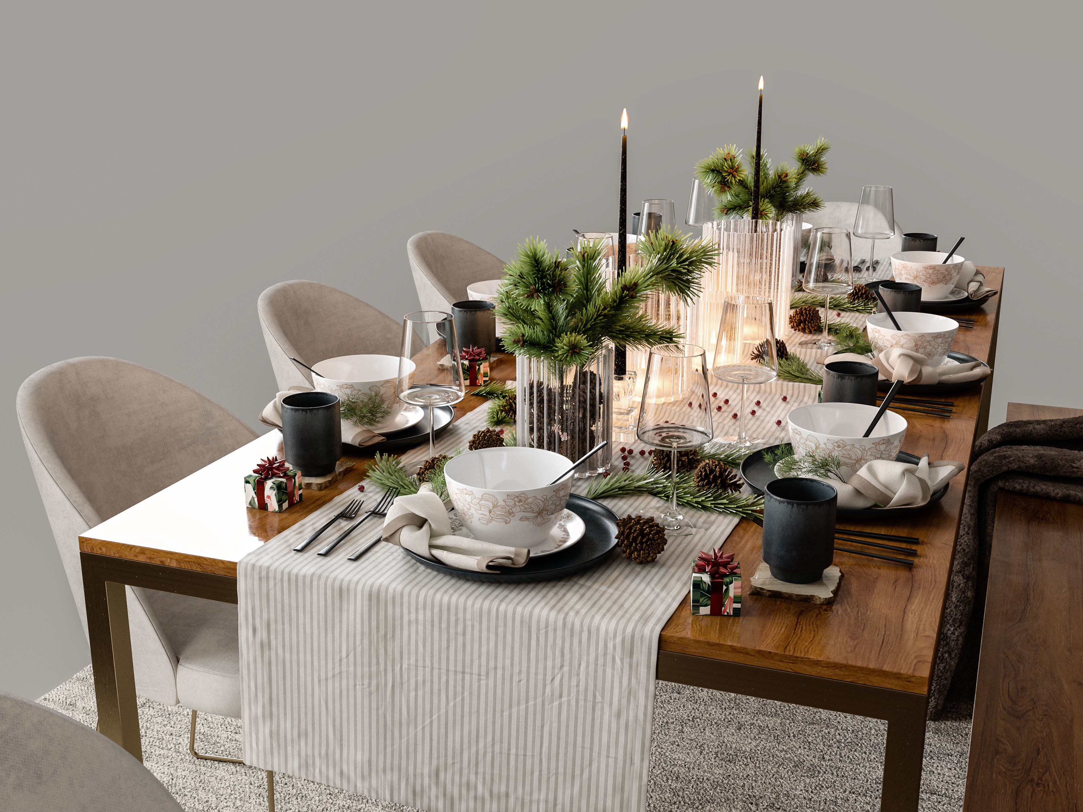 DINING TABLE 3D model_5